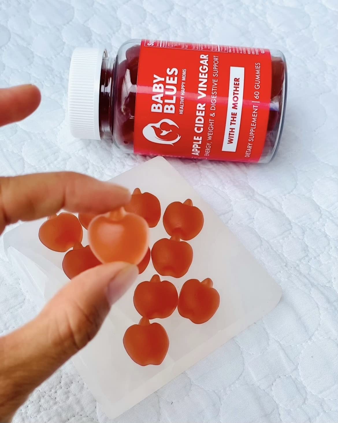 Baby Blues Apple Cider Vinegar Gummies - Vegan, Non-GMO & Gluten-Free, Postpartum Dietary Supplement Baby BluesAu supplements