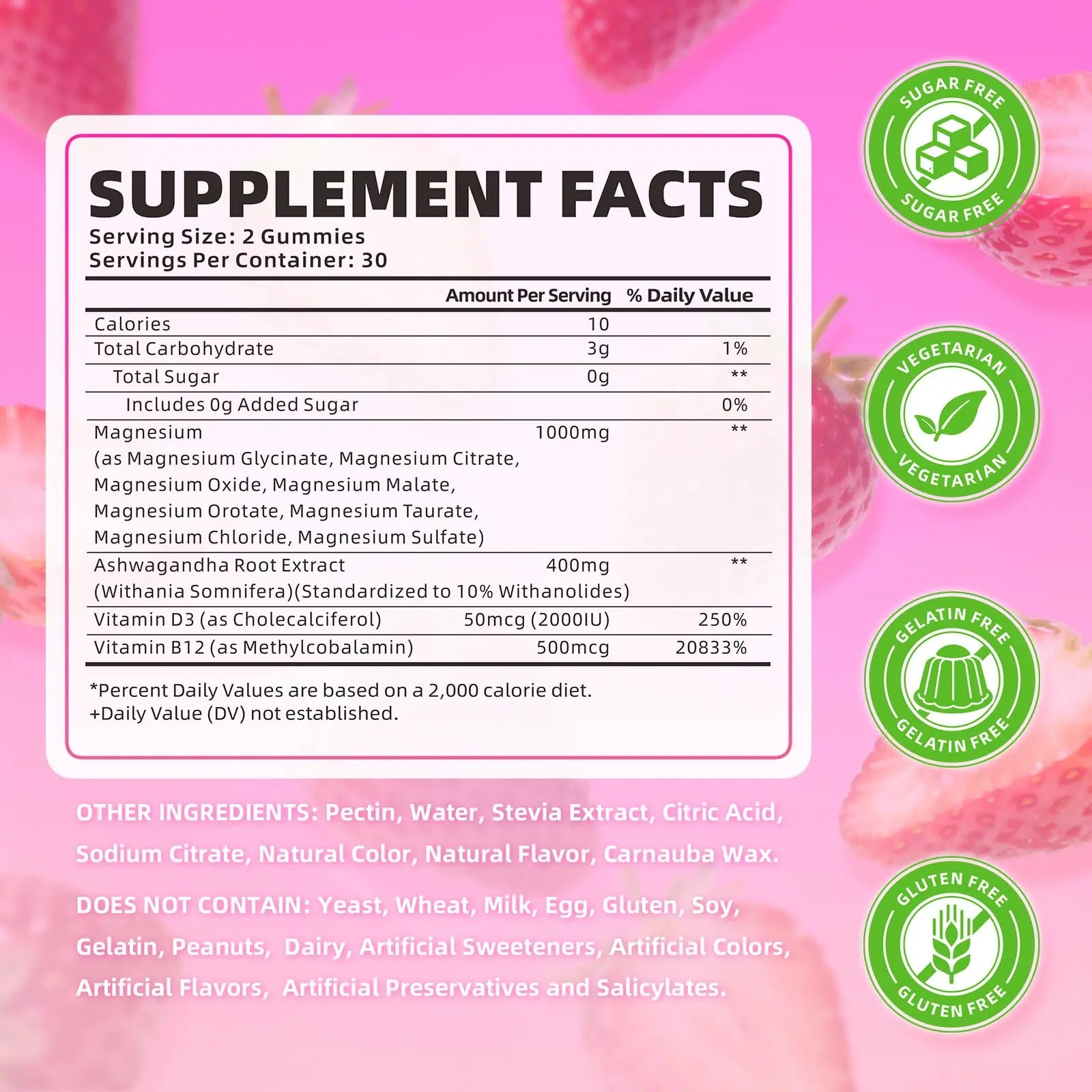 softbear Magnesium Complex Gummies for Women & Men & Kids, 8 in 1 Magnesium Complex Supplement 1000mg-Magnesium Glycinate,Citrate,Malate Supports Calm, Zzz, Muscle Cramp, Strawberry Flavor 120 Count softbearnz supplements