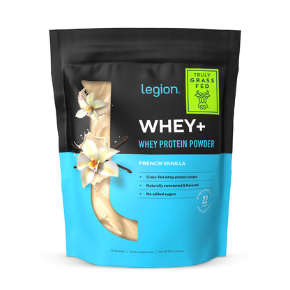 LEGION Whey+ Vanilla Whey Isolate Protein Powder from Grass Fed Cows - Low Carb LEGIONUS supplements