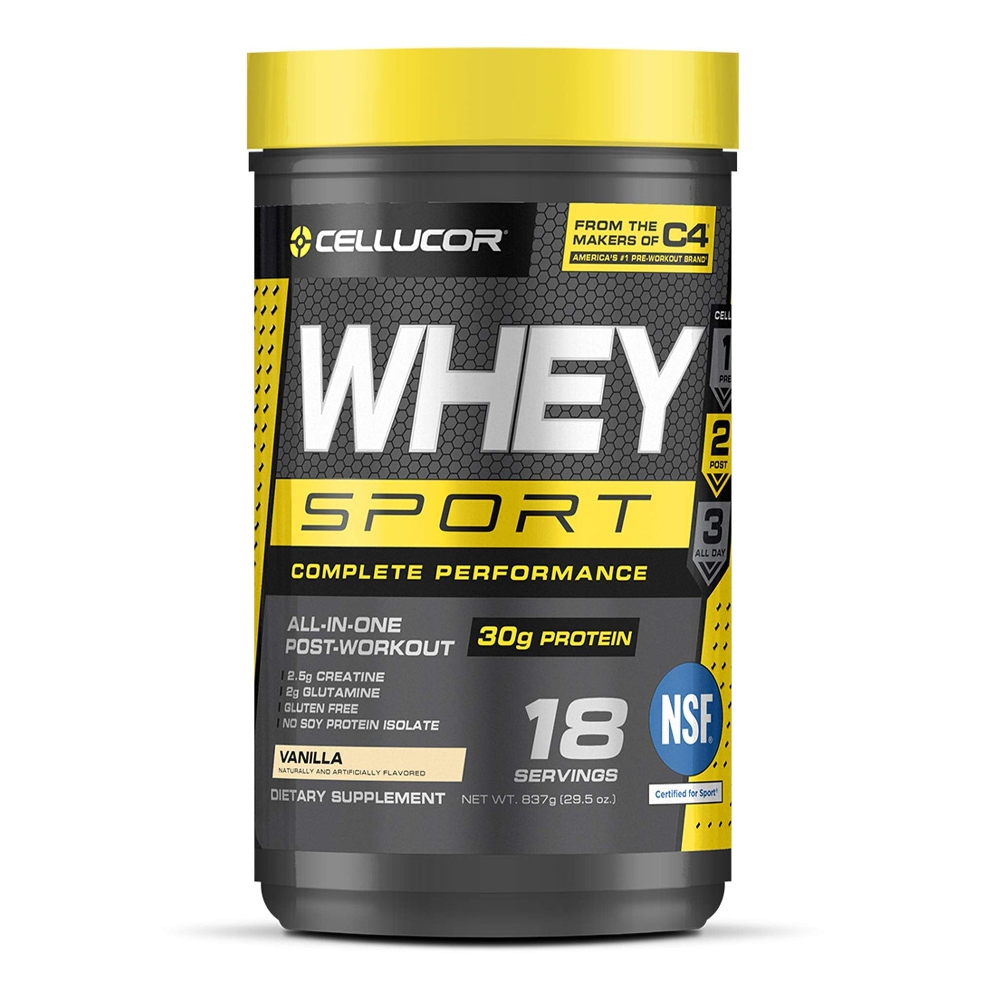 Cellucor Whey Sport Protein Powder Vanilla | Post Workout Recovery Drink with Whey Pro CellucorUS supplements