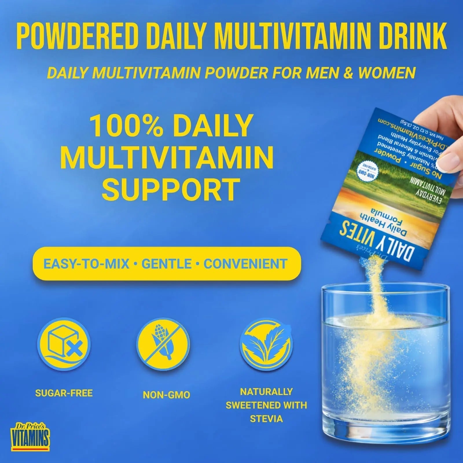 Dr. Price's Multivitamin for Women and Men | Tropical 30 Servings | Daily Supplement Powder with Vitamin C, B Complex & Minerals | Dr. Price's VitaminsAu supplements