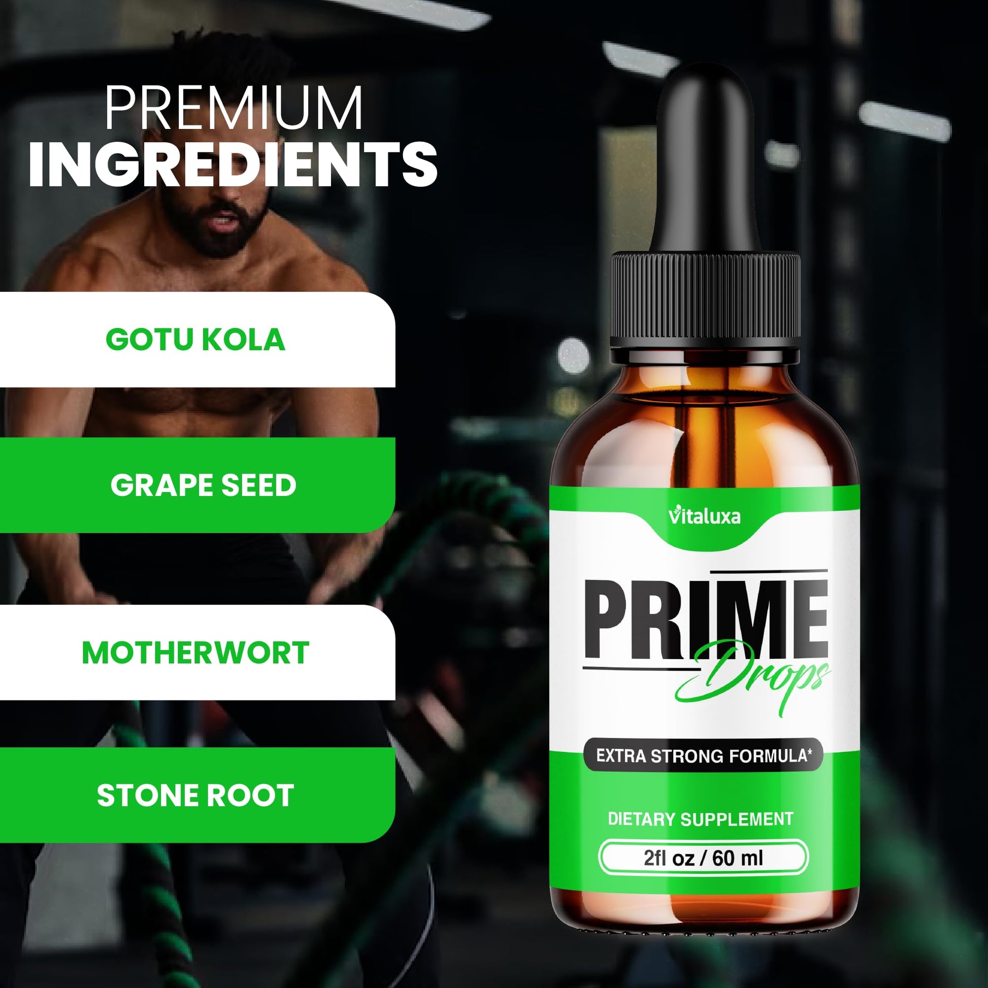 (2 Pack) Prime Drops for Men, Extra Strength Prime Drops Liquid Supplement Performance Blend All Natural Support, PrimeDrops Advanced Formula Vitamins for Health Wellness Reviews (4oz) VitaluxaAu supplements