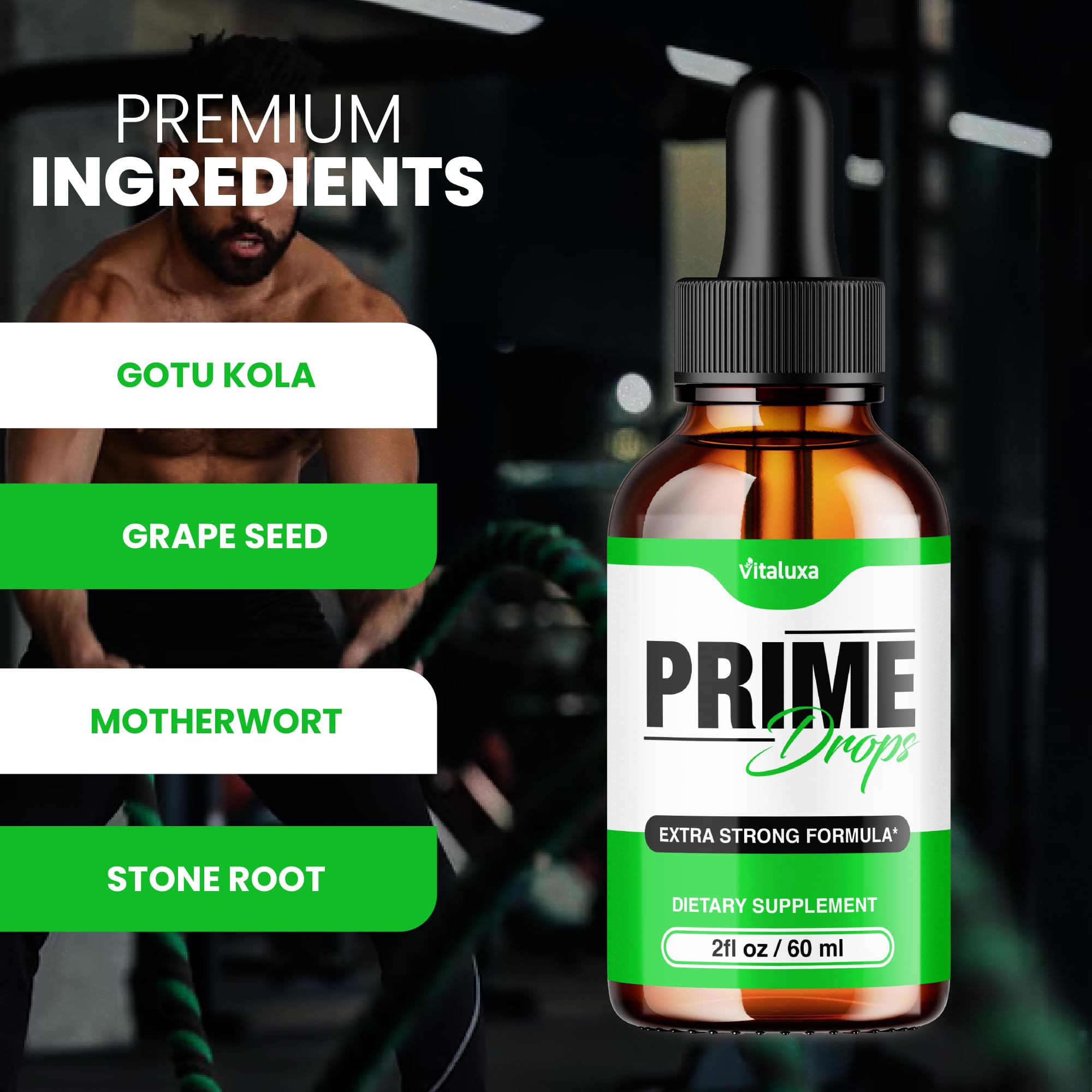 (2 Pack) Prime Drops for Men, Extra Strength Prime Drops Liquid Supplement Performance Blend All Natural Support, PrimeDrops Advanced Formula Vitamins for Health Wellness Reviews (4oz) VitaluxaAu supplements
