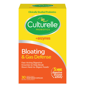 Culturelle Bloating & Gas Defense, Digestive Enzymes & Probiotics for Digestive Health, 30 Capsules, Supports Occasional Indigestion & Discomfort CulturelleAu supplements