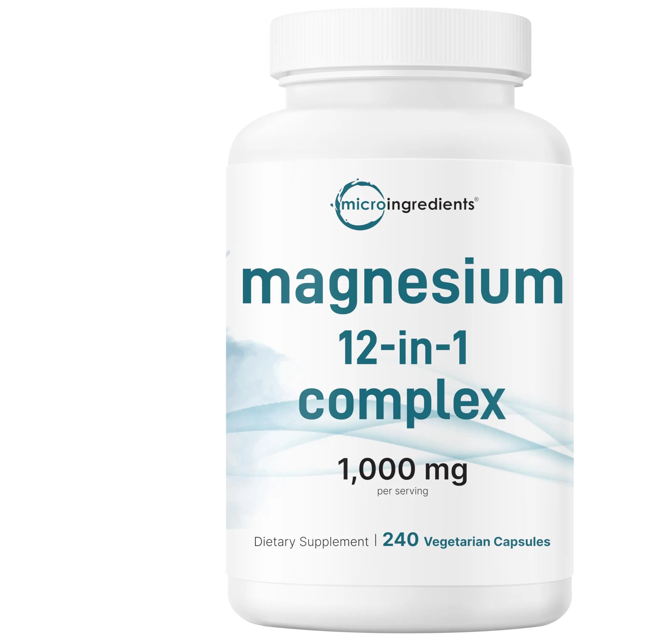 Micro Ingredients 12‑in‑1 Magnesium Complex 1000 mg, 240 Capsules – Magnesium Glycinate, Citrate, Taurate, Malate & More – High Absorption Formula for Men & Women – Chelated & Purified Micro IngredientsAu supplements