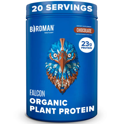 BIRDMAN Falcon Vegan Protein Powder Organic, Stevia & Sugar Free, Plant Based Protein BIRDMANUS supplements