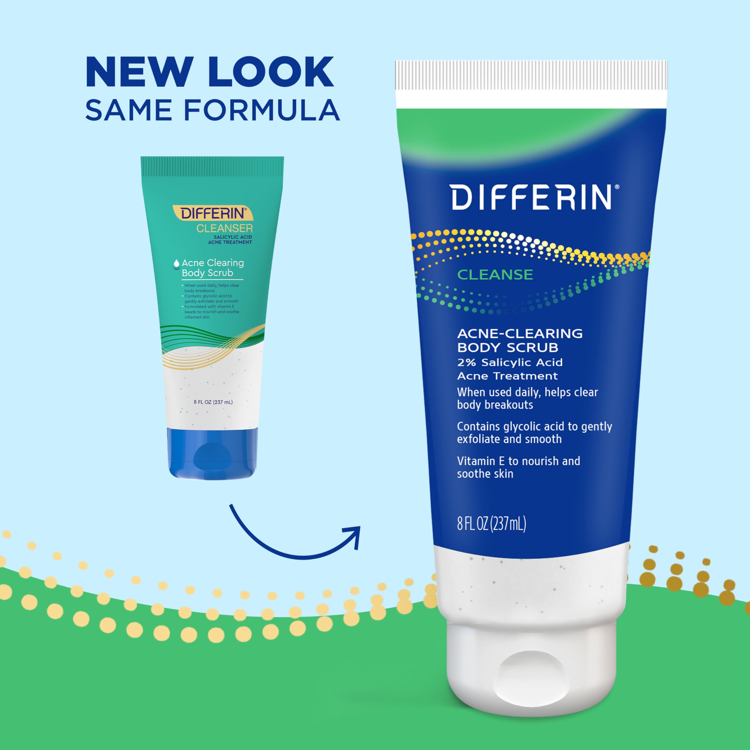 Differin Body Scrub with Salicylic Acid Acne Clearing Improves Tone and Texture Prone Skin DifferinAu supplements