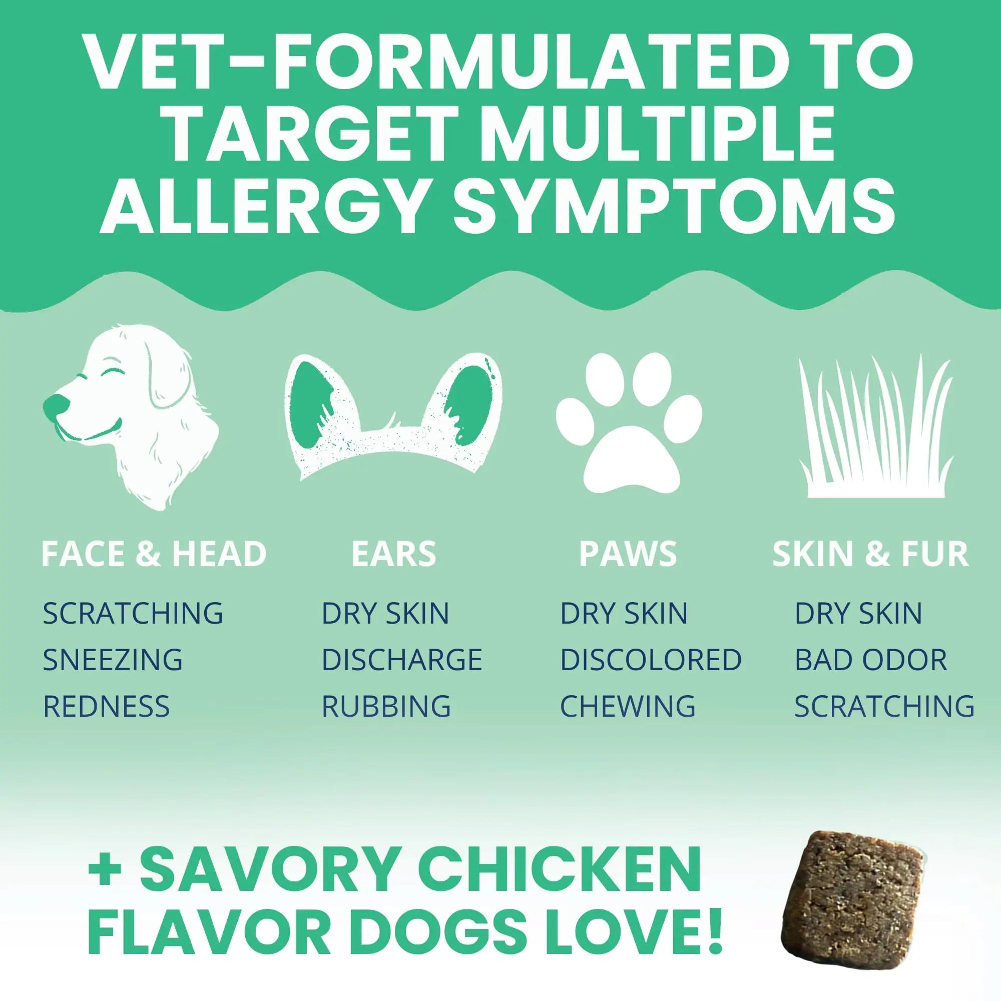 Under the Weather Allergy & Itch Pet Allergy Chews for Dogs | Vet Formulated Skin Support for Canines | Soothing Dog Allergies and Itching Relief Supplement | 60 Count Under the Weathernz supplements