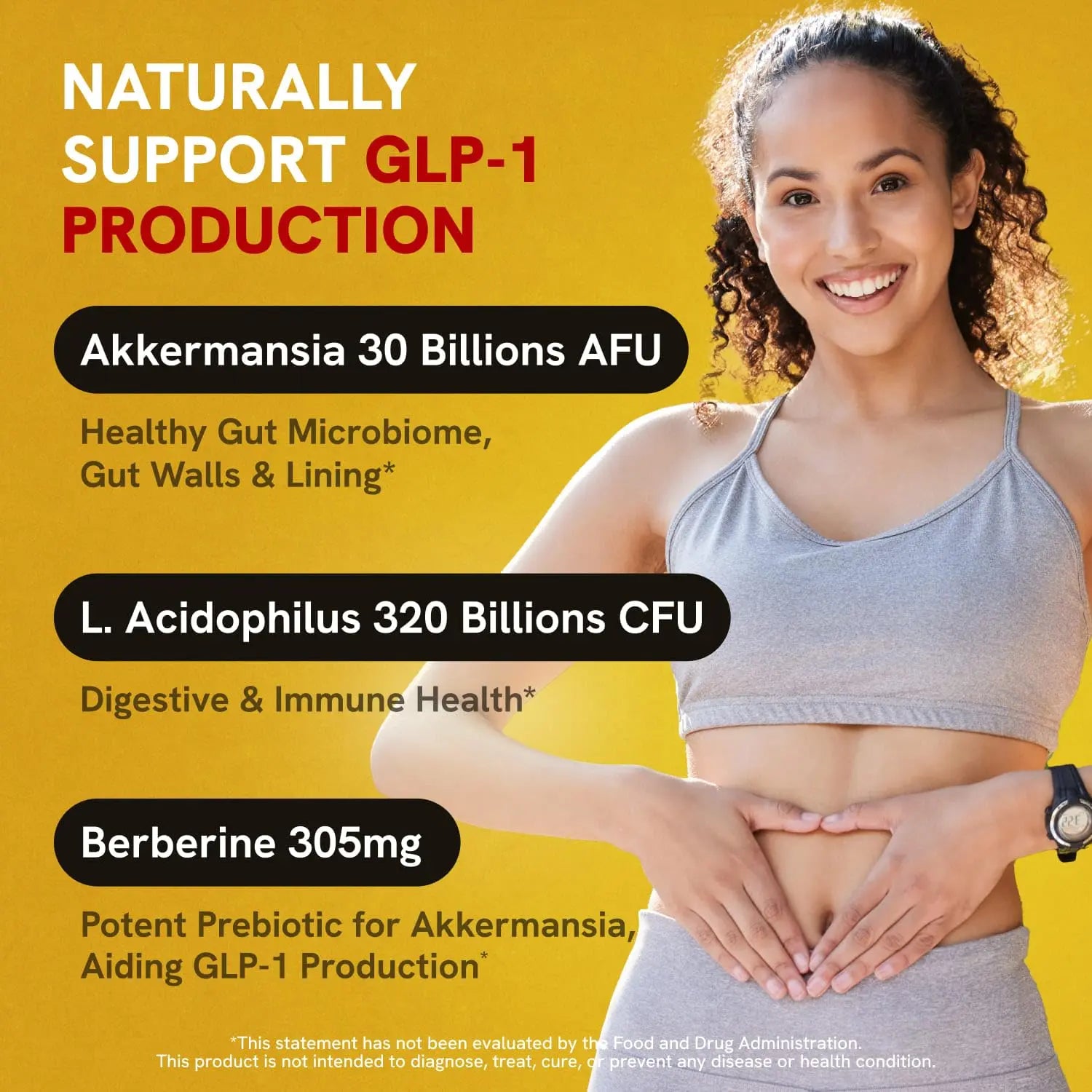 Akkermansia Muciniphila Probiotics 320 Billion CFU| Probiotic and Prebiotic | Akkermansia Probiotics for gut health | Inulin Prebiotic Fiber Capsules Astaxanthin & Berberine & Chromium | 120 capsules Stanis LabsAu supplements