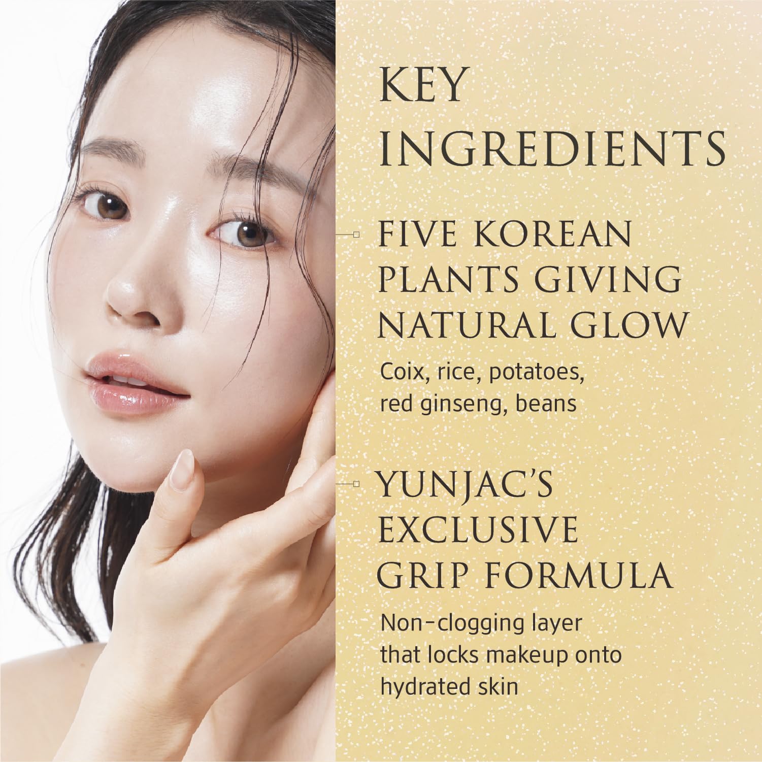 YUNJAC Base Prep Korean Primer (1.35 fl oz) – Silicone-Free Grip Makeup Base, Serum Texture for Radiant Skin, Long-Lasting Glow with Rice Ferment, Ceramide, Niacinamide, Squalane YUNJACAu supplements