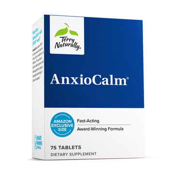 Terry Naturally AnxioCalm - 75 Tablets - Fast-Acting, Non-Drowsy, Non-Addictive Formula - Safe for Adults & Children 4+ Years - Non-GMO - 37 Servings Terry NaturallyAu supplements