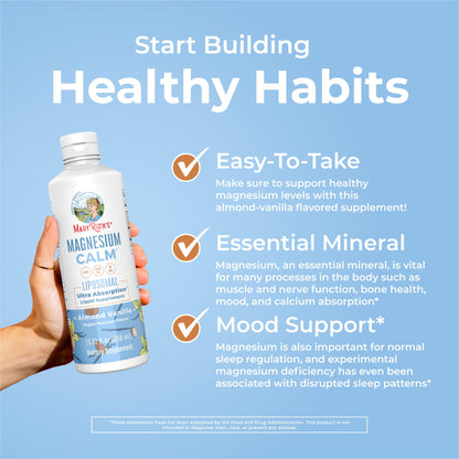 MaryRuth Organics Magnesium Liposomal| Magnesium Supplement | Magnesium Bisglycinate | Muscle & Bone Support | Mood Support Vitamin | Vegan | Non-GMO | Gluten Free | 15.22 Fl Oz | 30 Servings MARYRUTH'SUS supplements