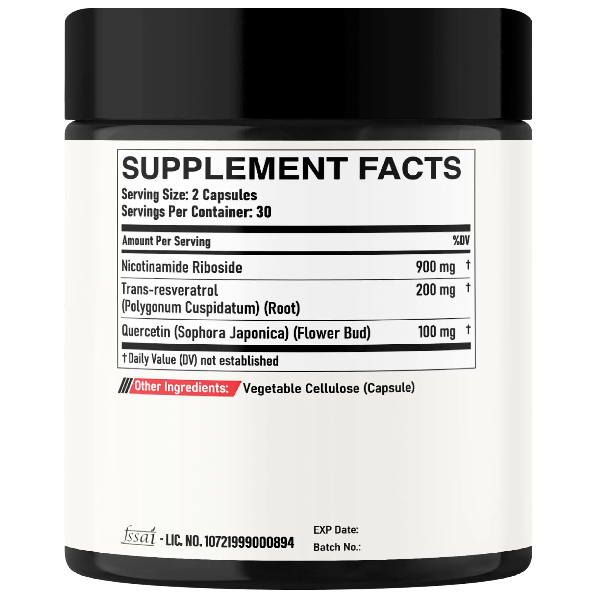 DEDICAD NAD Supplement with Nicotinamide Riboside, Trans-Resveratrol, Quercetin - Cellular Energy & Repair, Vitality, Healthy Aging - 60 Count DEDICADnz supplements