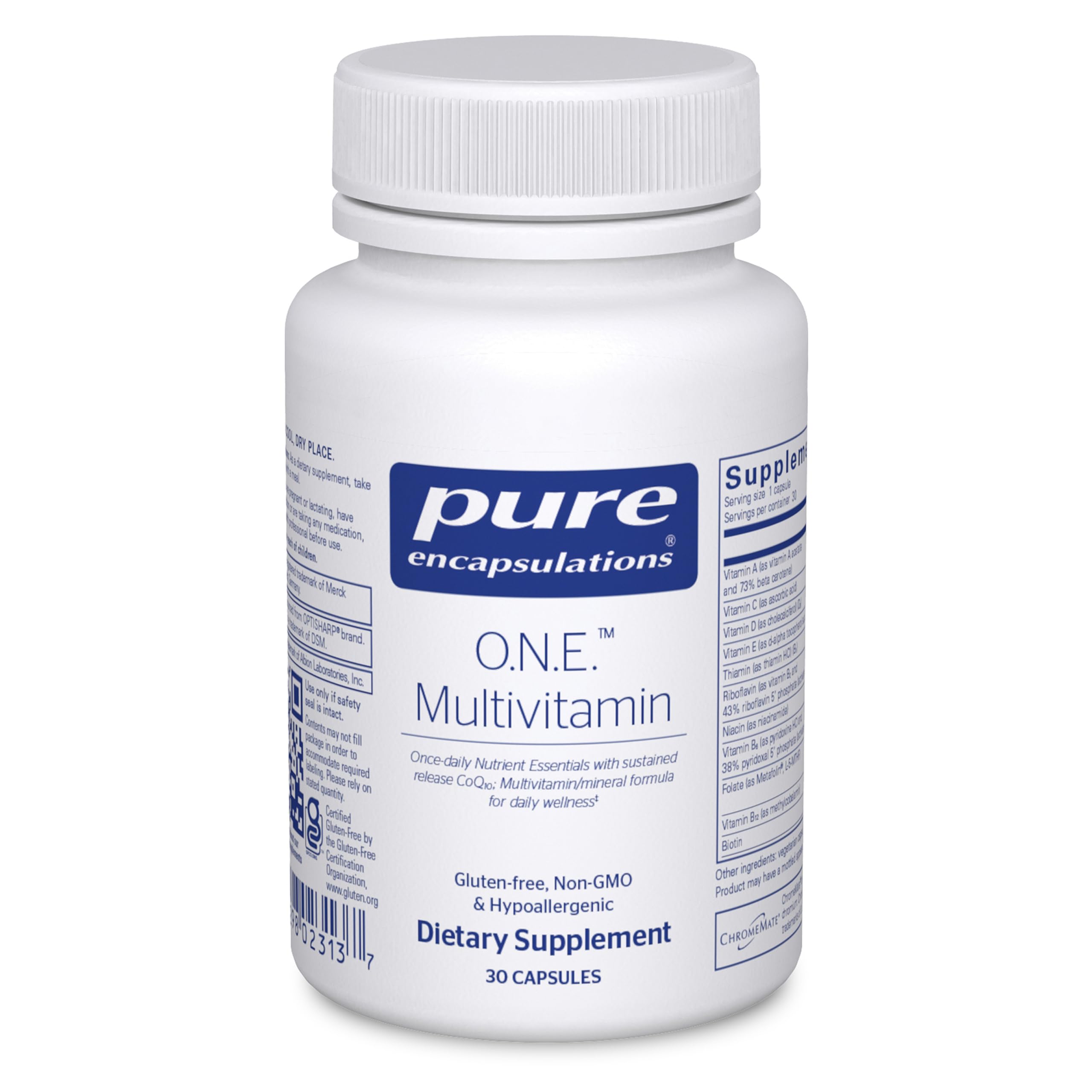 Pure Encapsulations O.N.E. Multivitamin - Once Daily Multivitamin with Antioxidant Complex Metafolin, CoQ10, and Lutein to Support Vision, Cognitive Function, and Cellular Health* - 30 Capsules Pure EncapsulationsAu supplements