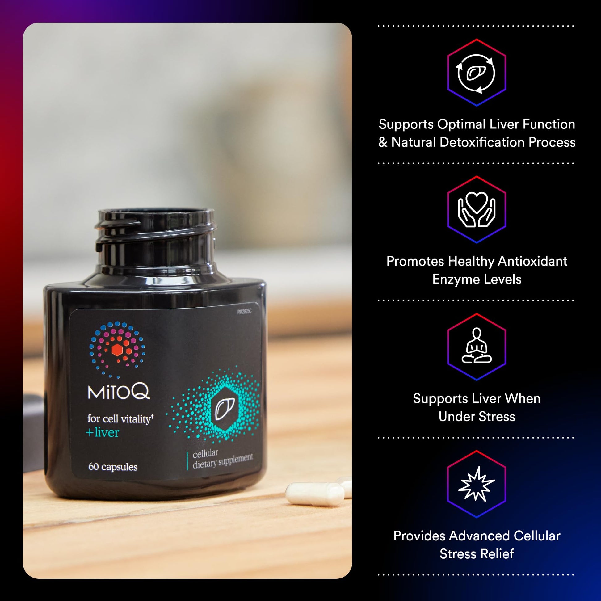 MitoQ +Liver – Advanced Liver Supplement with Highly Bioavailable Milk Thistle, Choline, Selenium Mitoquinol – Supports Metabolism, Body’s Natural Detoxification & Liver Health – 60 Capsules MitoQAu supplements