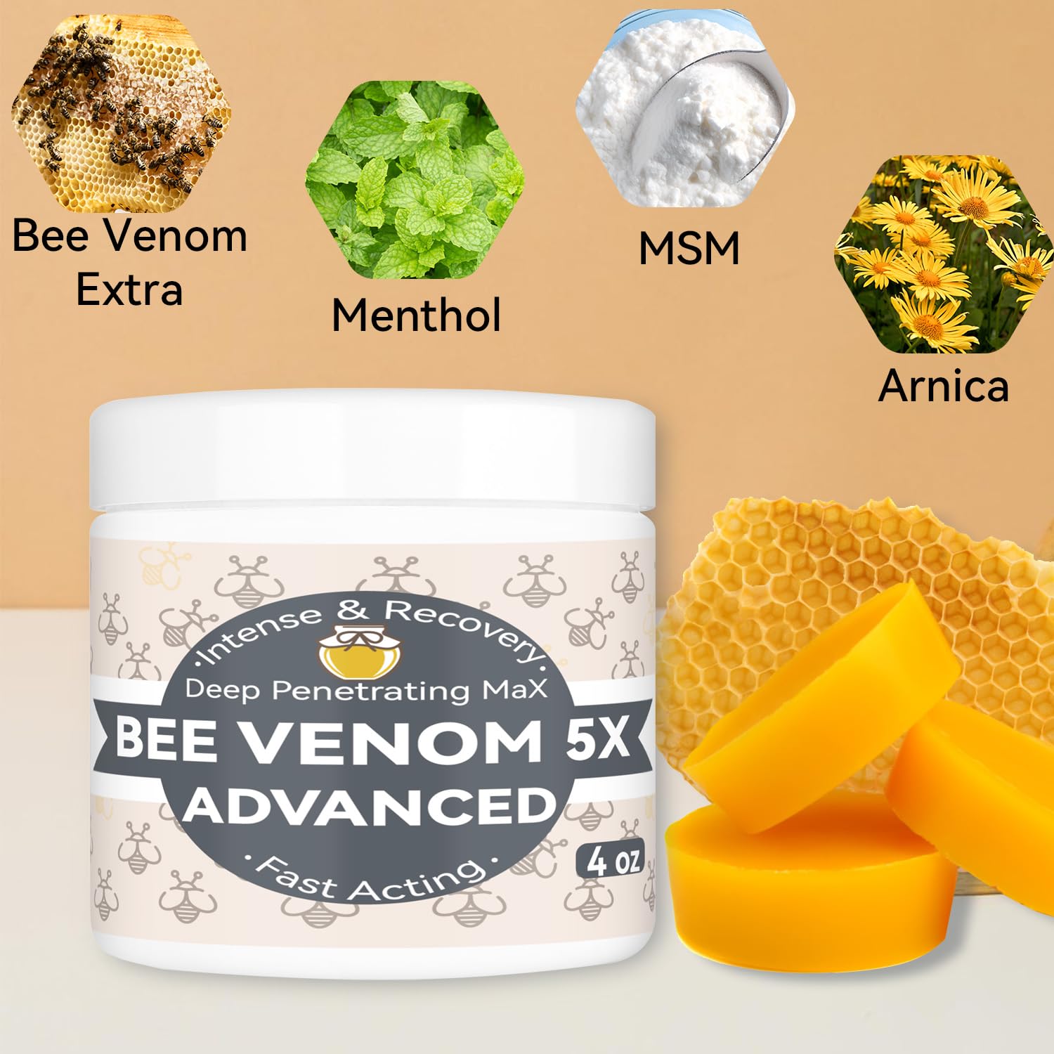 Benolixia Bee Venom Bone Cream, Bee Venom Joint Gel, Professional Bee Venom Joint Gel, Bee Venom Advanced Joint and Bone Cream for Back, Neck, Hands, Knee, Feet BenolixiaAu supplements