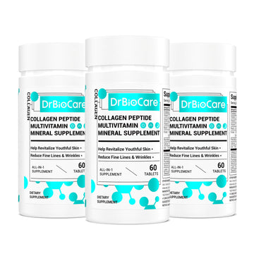 DrBioCare Collagen Peptides for Women, Beauty Vitamin & Mineral Supplement,Contains Vitamin D3, Probiotics for Women & Collagen Peptides,Vitamin B Complex,Vitamin E 180 Tablets DrBioCareAu supplements