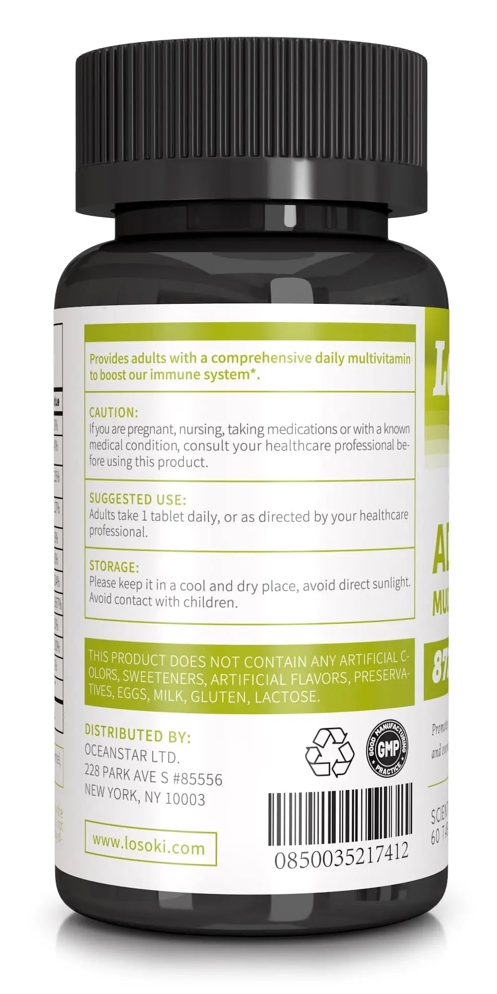 Losoki Adult Multi Vitamins - Comprehensive Daily Multivitamin Supplement for Men and Women - 60 Tablets for Enhanced Energy LosokiAu supplements
