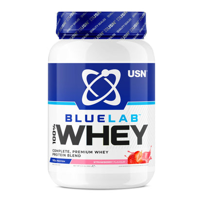 USN Blue Lab Whey Protein Powder: Strawberry - Whey Protein 908g - Post-Workout - Whey Isolate USNUS supplements