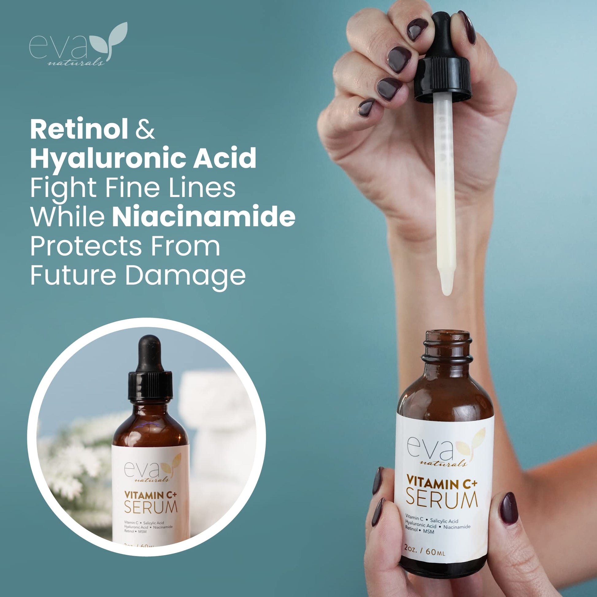 Vitamin C Serum for Face - Vitamin C Facial Serums with Hyaluronic Acid, Retinol Eva NaturalsAu supplements