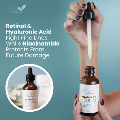Vitamin C Serum for Face - Vitamin C Facial Serums with Hyaluronic Acid, Retinol Eva NaturalsUS supplements