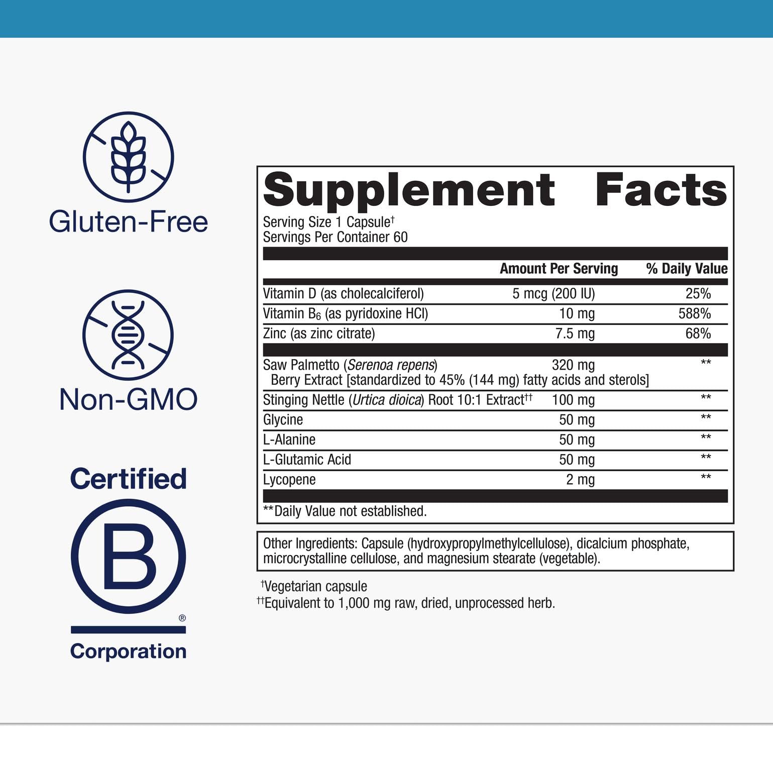 Metagenics Concentrated Ultra Prostagen - Prostate & Urinary Health with Saw Palmetto, Stinging Nettle, Lycopene & Zinc - Supports Hormonal Balance & Immune Health* - Non-GMO- 60 Capsules MetagenicsAu supplements