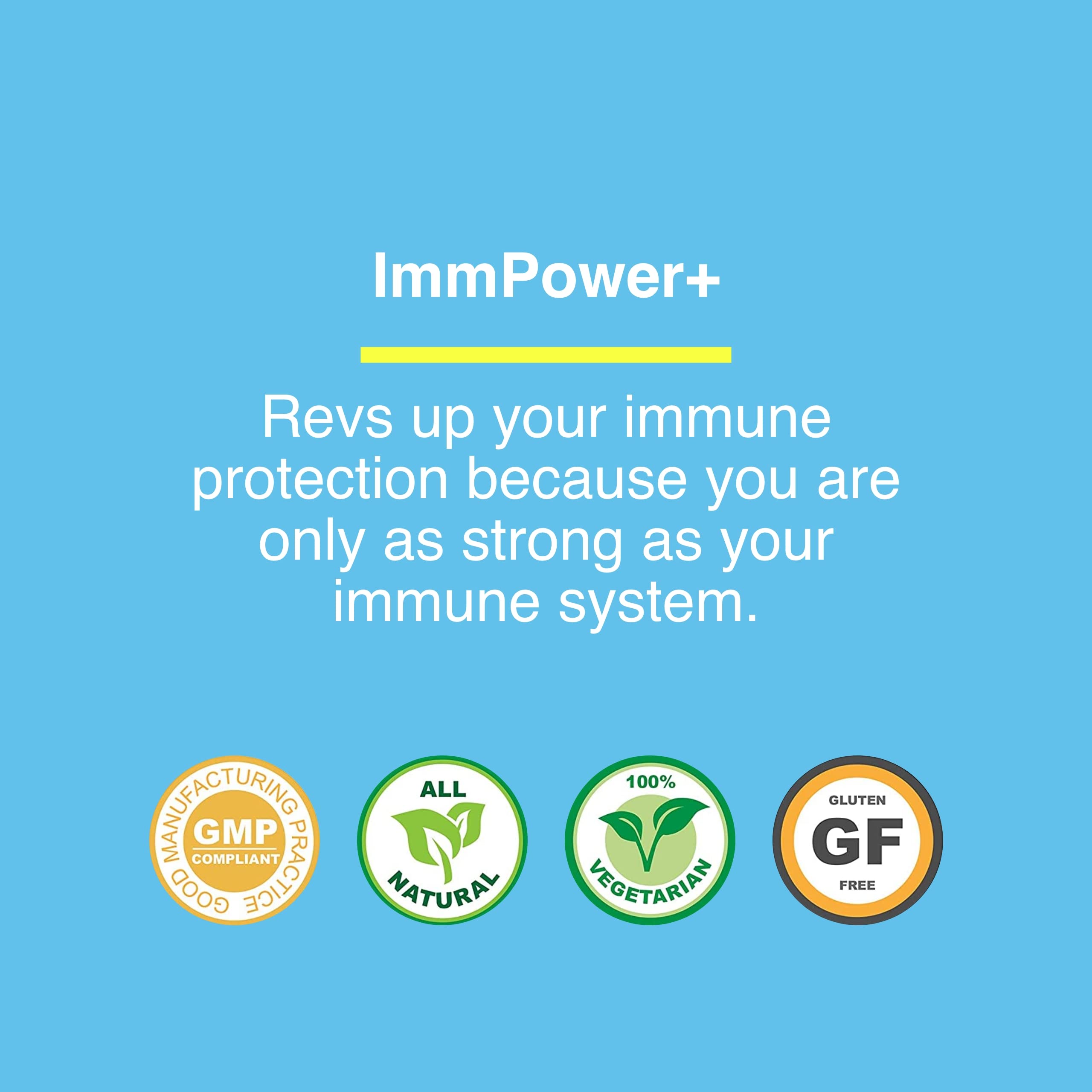American BioSciences ImmPower Plus, AHCC & Fermented Wheat Germ Extract Herbal Supplement, 550mg per Capsule for Immune Support, Maintains Natural Killer Cell Activity, Pack of 1, 60 Veggie Capsules American BioSciencesAu supplements