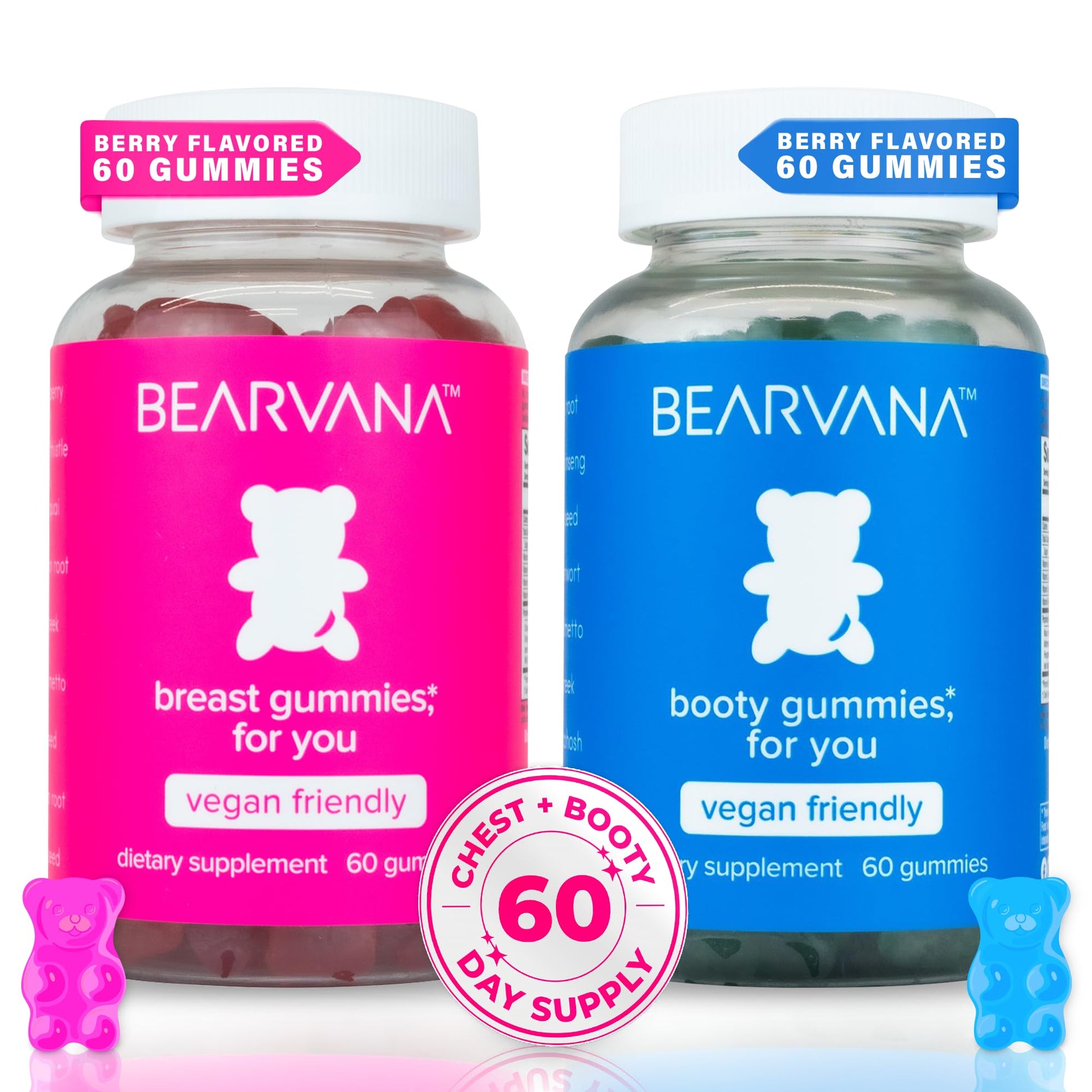 BEARVANA Gummies Combo Pack - Chest and Bum Gummies - Workout Aid - Women’s BEARVANAUS supplements