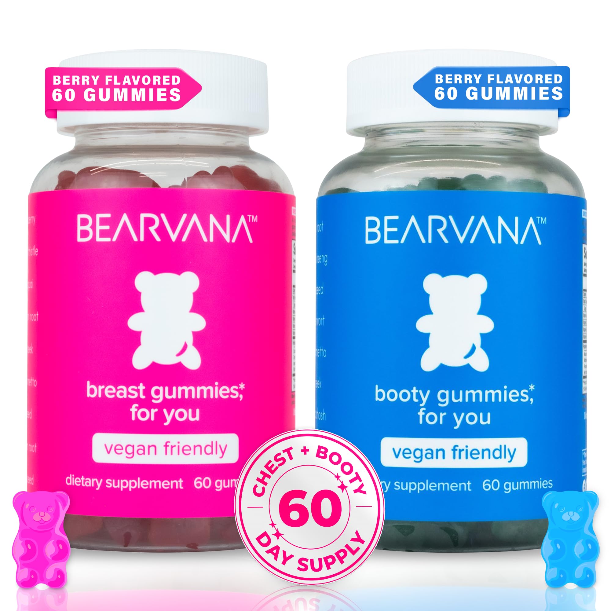 BEARVANA Gummies Combo Pack - Chest and Bum Gummies - Workout Aid - Women’s BEARVANAUS supplements