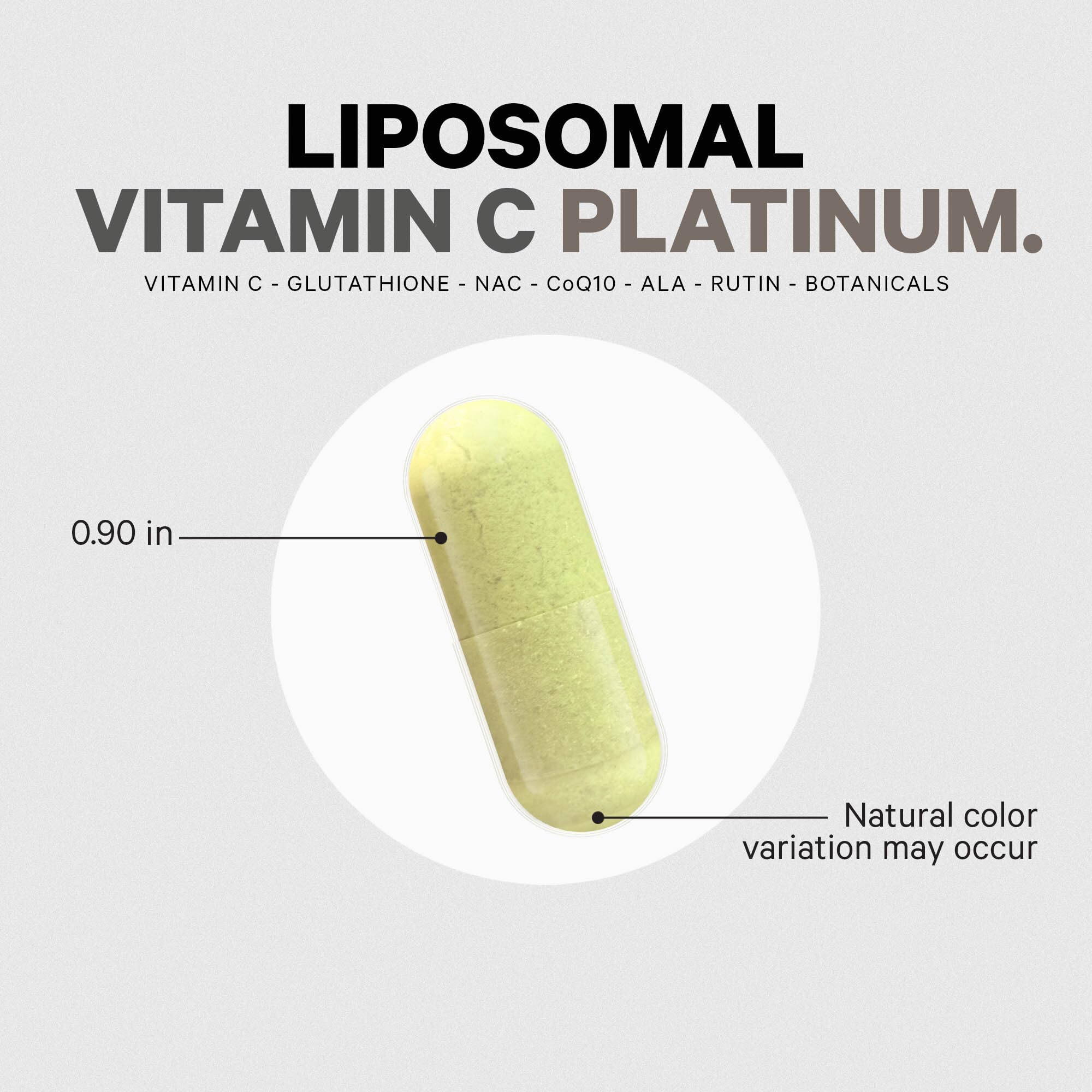 Codeage Liposomal Vitamin C+ Platinum - 1000 Mg Vitamin C Vitamins, Glutathione, NAC (N Acetyl Cysteine), Resveratrol, CoQ10, Rutin, Elderberry, Quercetin, Rosehip, Citrus Bioflavonoids - 180 Capsules CodeageAu supplements