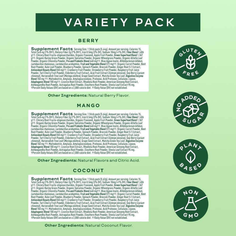 Bloom Nutrition Greens and Superfoods Powder Packets for Digestive Health, Greens Bloom NutritionUS supplements
