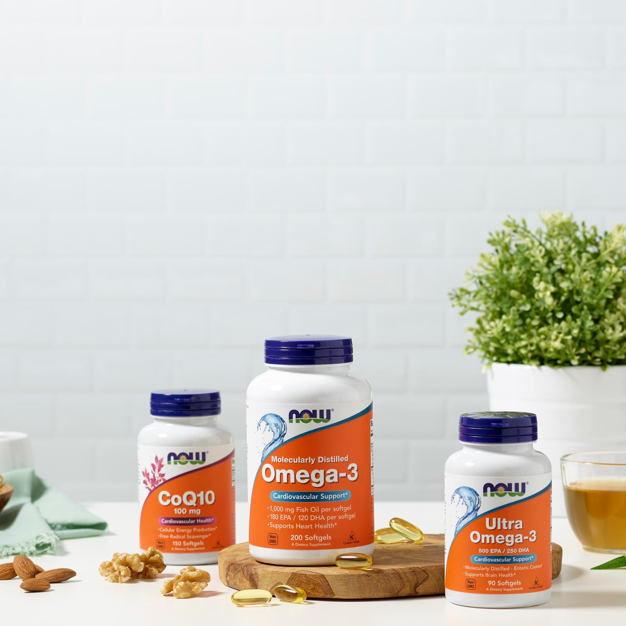 NOW Foods Supplements, Omega-3 180 EPA / 120 DHA, Molecularly Distilled, Cardiovascular Support*, 200 Softgels NOW FoodsAu supplements