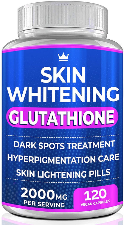 Glutathione Whitening Pills - 120 Capsules 2000mg Glutathione - Effective Skin Lightening NORTHERN CROWN COSMETICSUS supplements