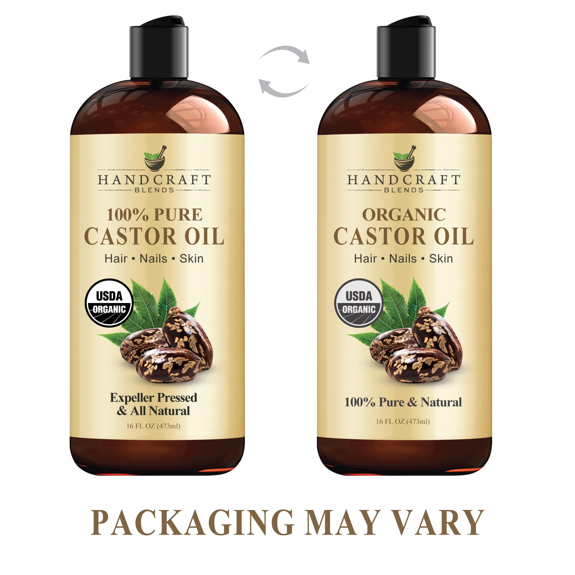 Handcraft Blends Organic Castor Oil for Hair Growth, Eyelashes and Eyebrows - 100% Pure Handcraft BlendsAu supplements