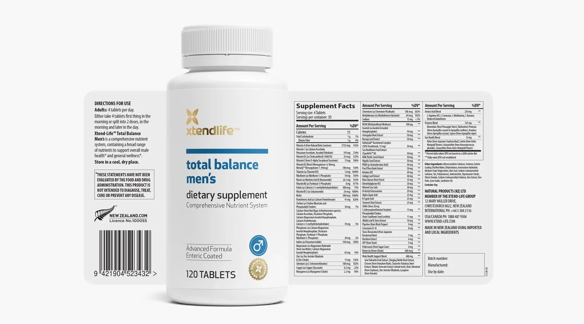 Xtendlife Total Balance Men’s Multivitamin for Immune, Heart, Digestive & Cellular Health - Daily Support XtendlifeAu supplements