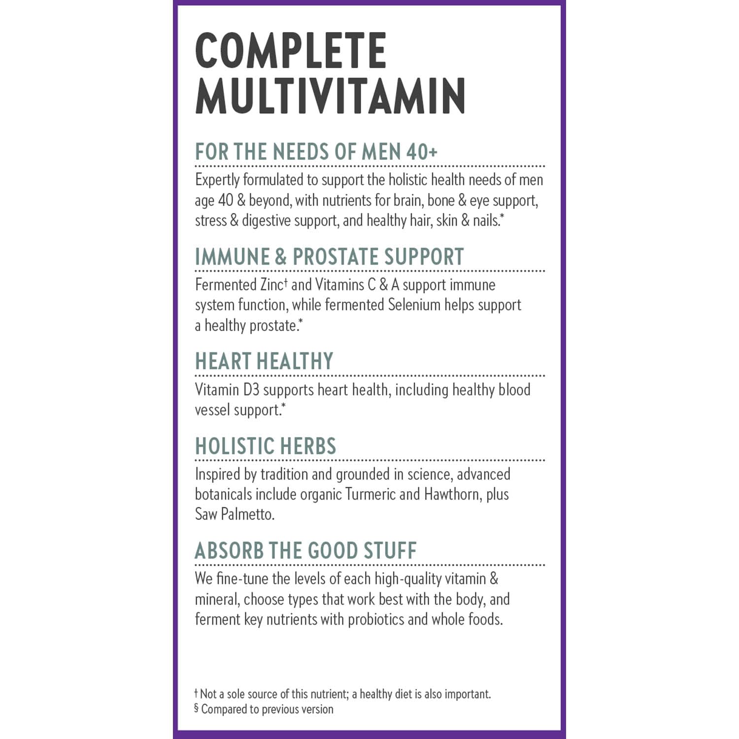New Chapter Men’s Multivitamin 40+, Extra B6 & B12, D3, Vitamin C & Zinc, Immune, Heart, Cellular Energy, and Brain Health New ChapterAu supplements