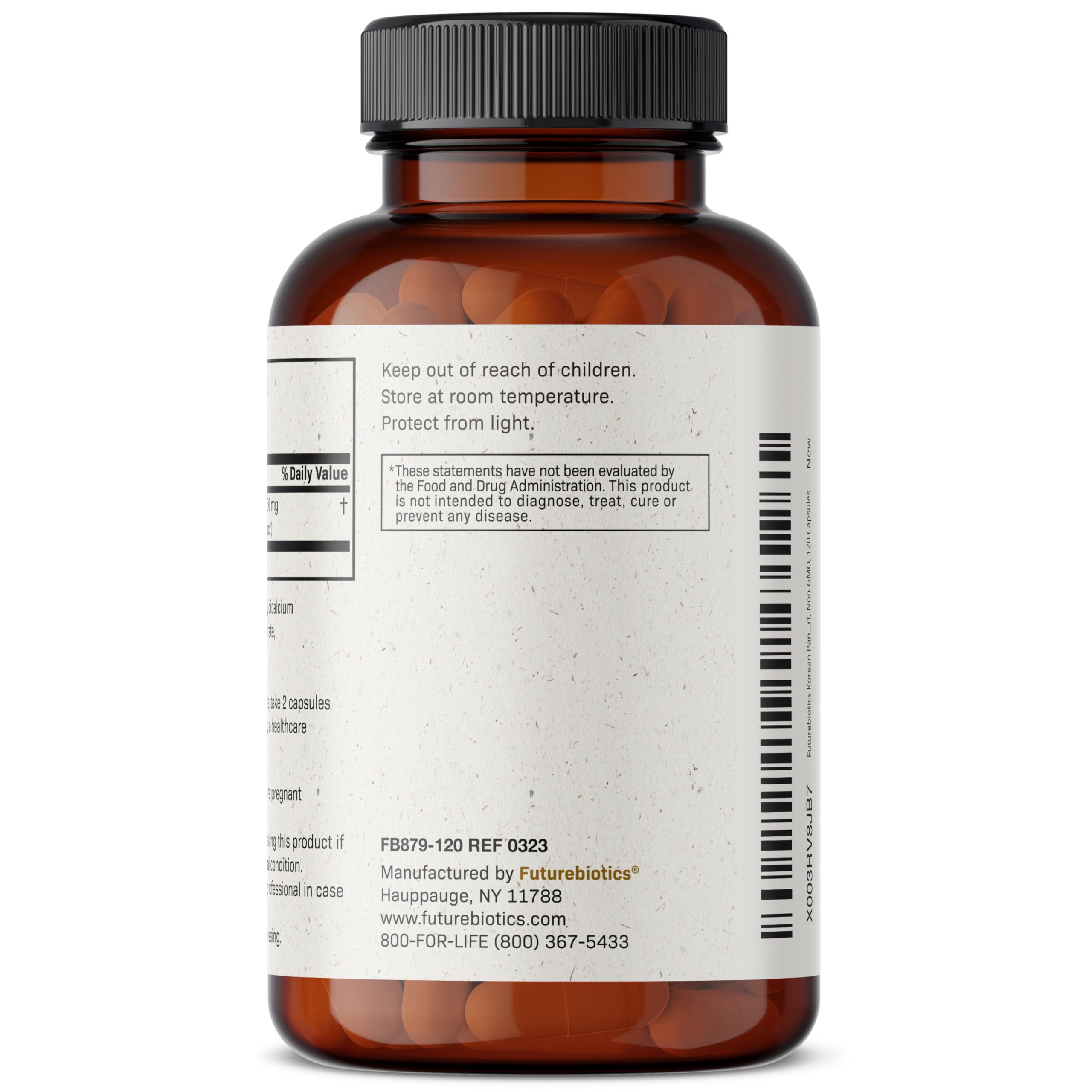 Futurebiotics Korean Panax Ginseng 1000 MG Per Serving Energy, Memory & Brain Health FuturebioticsAu supplements