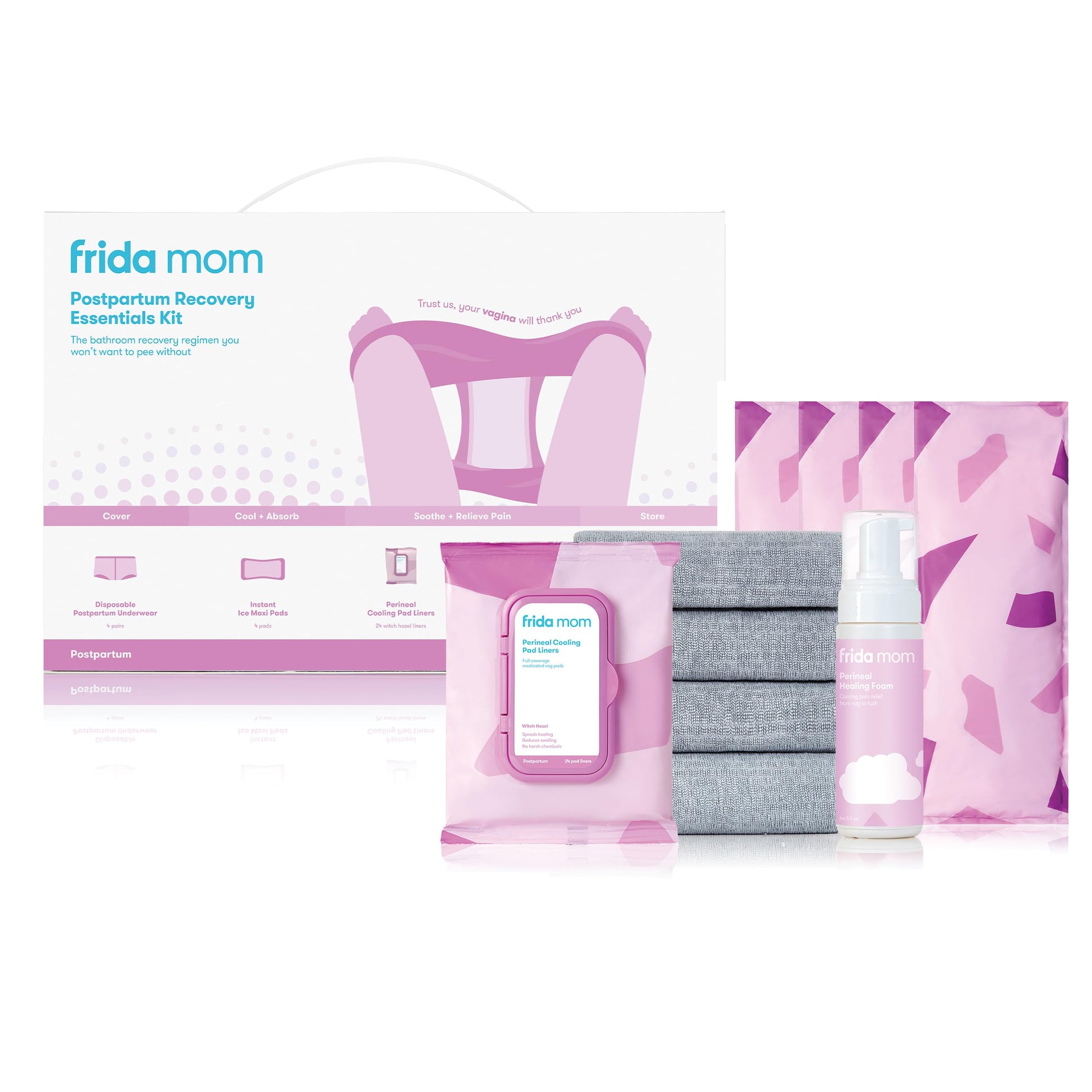 Frida Mom Postpartum Recovery Essentials Kit, New Mom Gifts, Cooling Pad Liners, Ice Maxi Pads Frida MomAu supplements