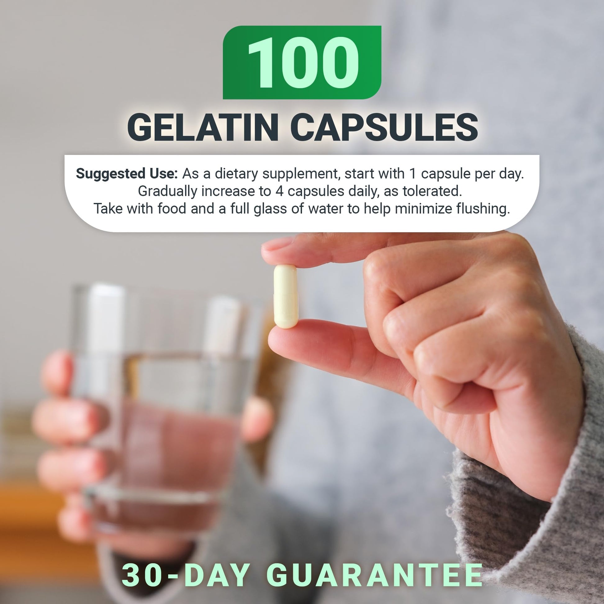 Dr. Berg Highly-Potent Niacin 500 mg – Now Only 125 mg per Capsule for Niacin Flush Tolerance Building – Gradually Increase to 500mg a Day – Vitamin B3 for Heart, Brain & Energy Support – 100 Capsules Dr. Berg NutritionalsAu supplements