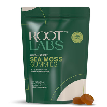 ROOT LABS Sea Moss Gummies I 92+ Minerals I Black Seed Oil I KSM 66 Ashwagandha I Lab Tested I No Added Sugar | for Men, Women I Non-GMO I 100% Natural & Organic I 1600 mg I 120 Gummy ROOT LABSAu supplements