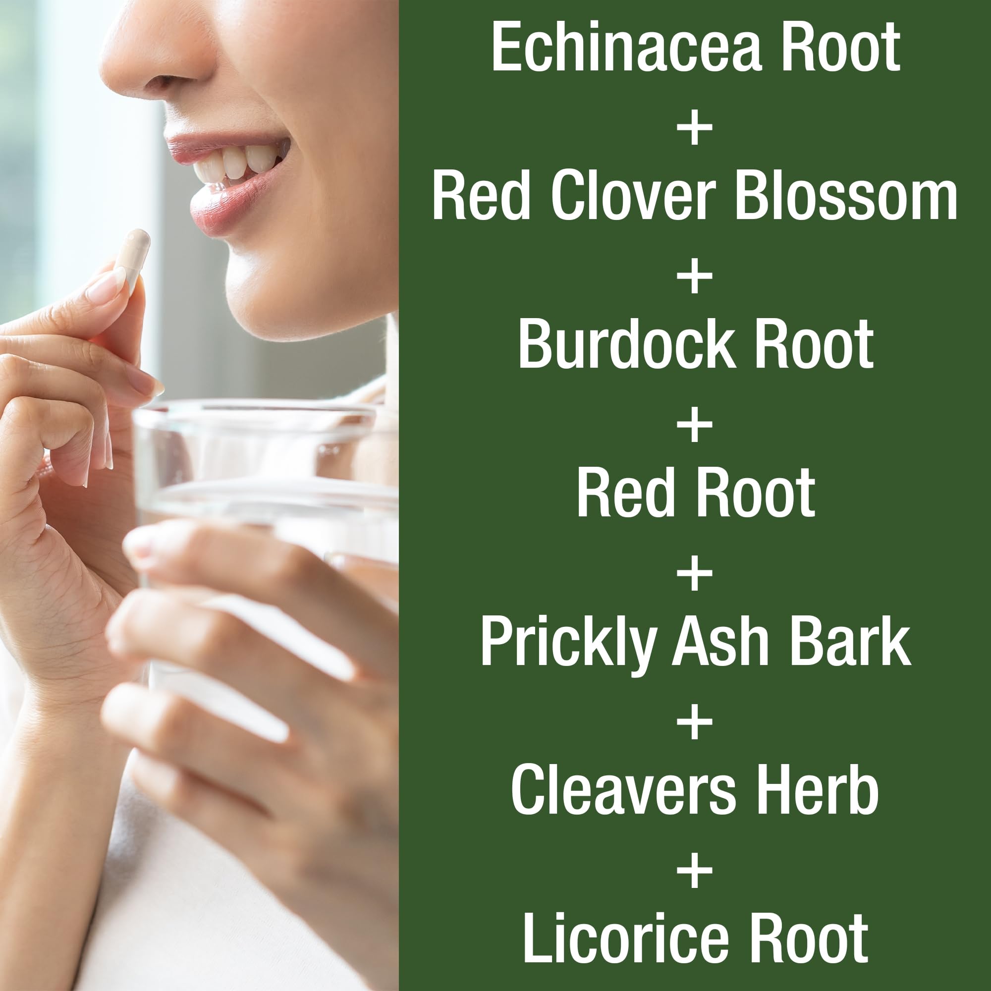 Lymphatic Drainage Supplement. 7-in-1 Lymph System Support Capsules to Detox & Cleanse. with Vegan Ingredients Echinacea Root, Red Clover Blossom, Burdock Root, Red Root, Licorice Root for Women, Men Peak PerformanceAu supplements