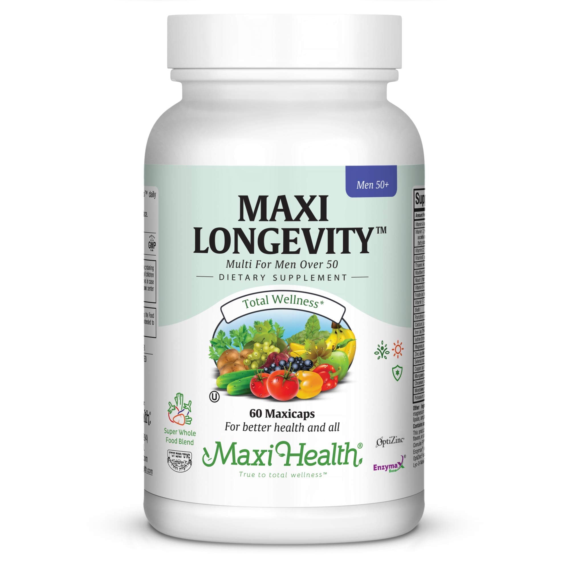 Mens Multivitamin 50 Plus – Daily Multivitamin for Men Over 50 with Vitamin B12, A, D, C, Zinc, Magnesium & More – Energy, Immune & Heart Support Mens Multi Vitamins - Non-GMO – 60 Capsules Maxi HealthAu supplements