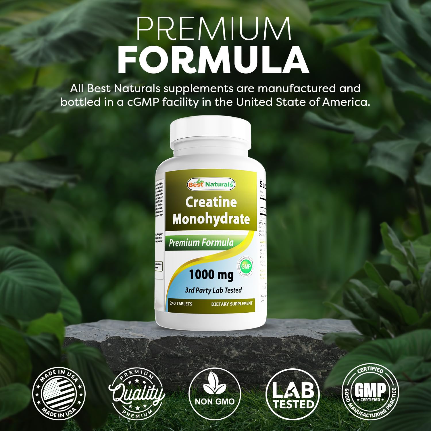 Best Naturals Creatine Monohydrate 1000 mg 240 Tablets Best NaturalsAu supplements