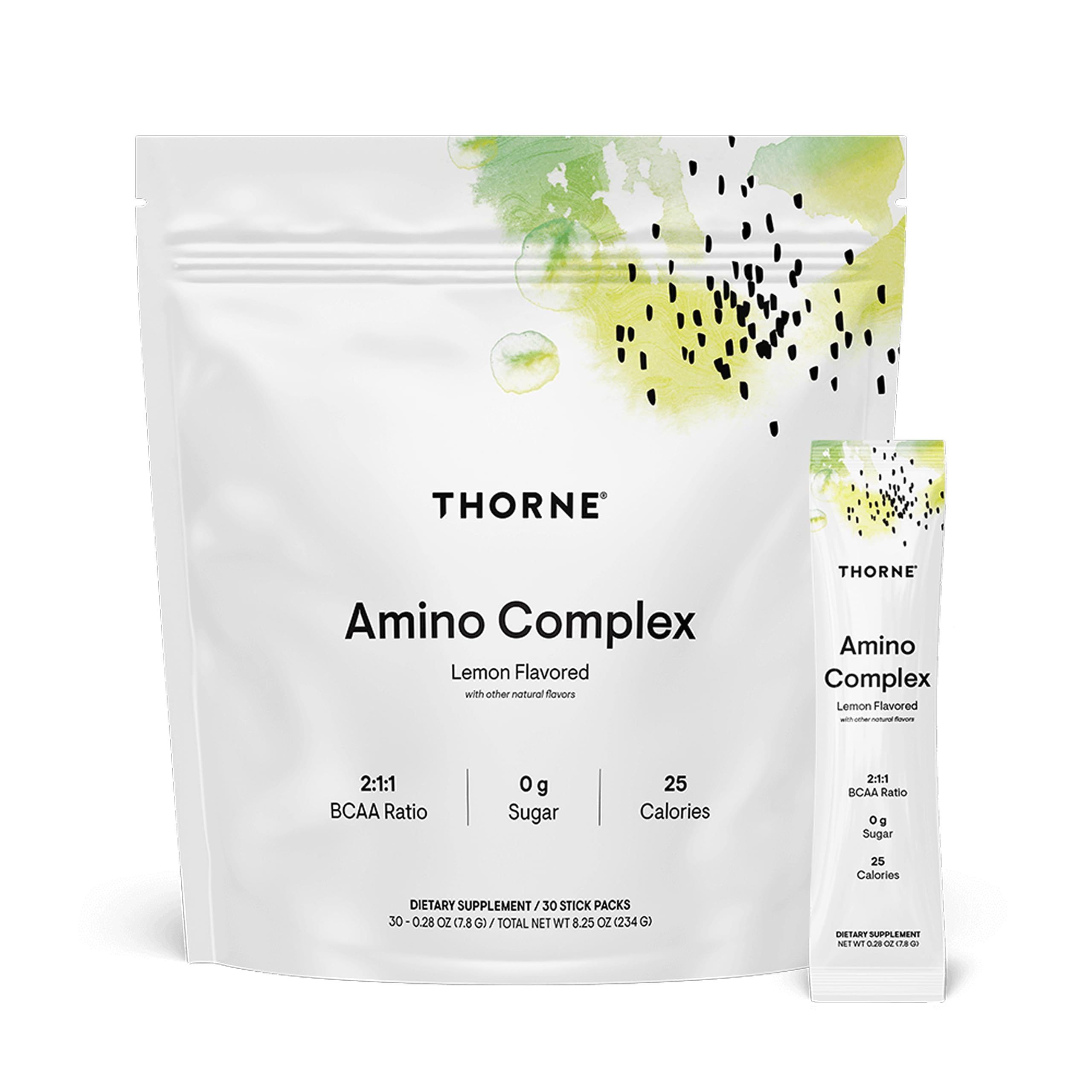 THORNE - Amino Complex - Clinically-Validated EAA and BCAA Powder for Pre or Post-Workout - Promotes Lean Muscle Mass & Exercise Recovery* - NSF Certified for Sport - 30 Servings - 8.25 Oz - Lemon THORNEAu supplements