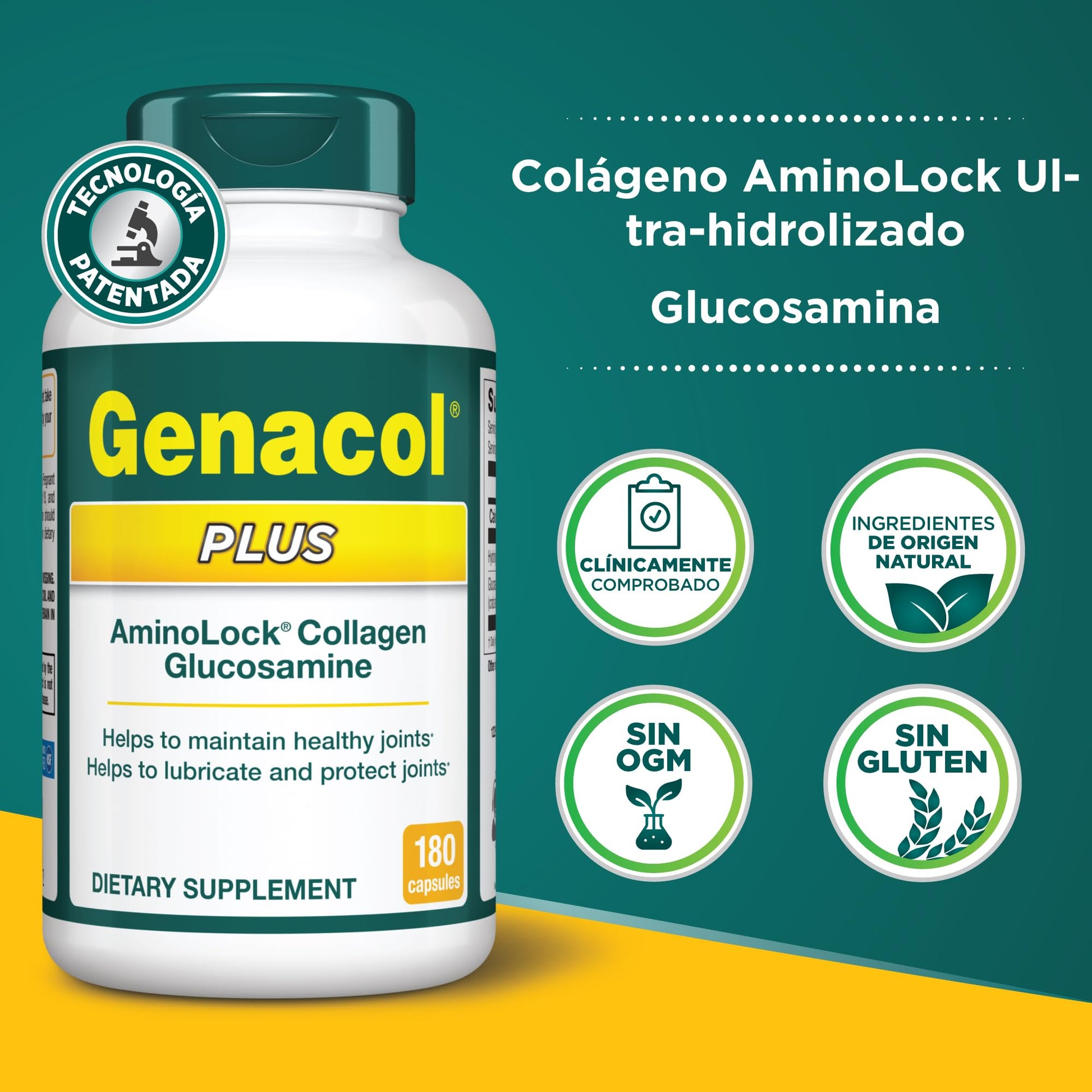 Genacol Plus – Glucosamine and Collagen Joint Supplement, Lubricates, Protects and Maintains Heathy Joints, Relieves Joint Discomfort Plus, 180 Capsules (60-Day Supply) GenacolAu supplements