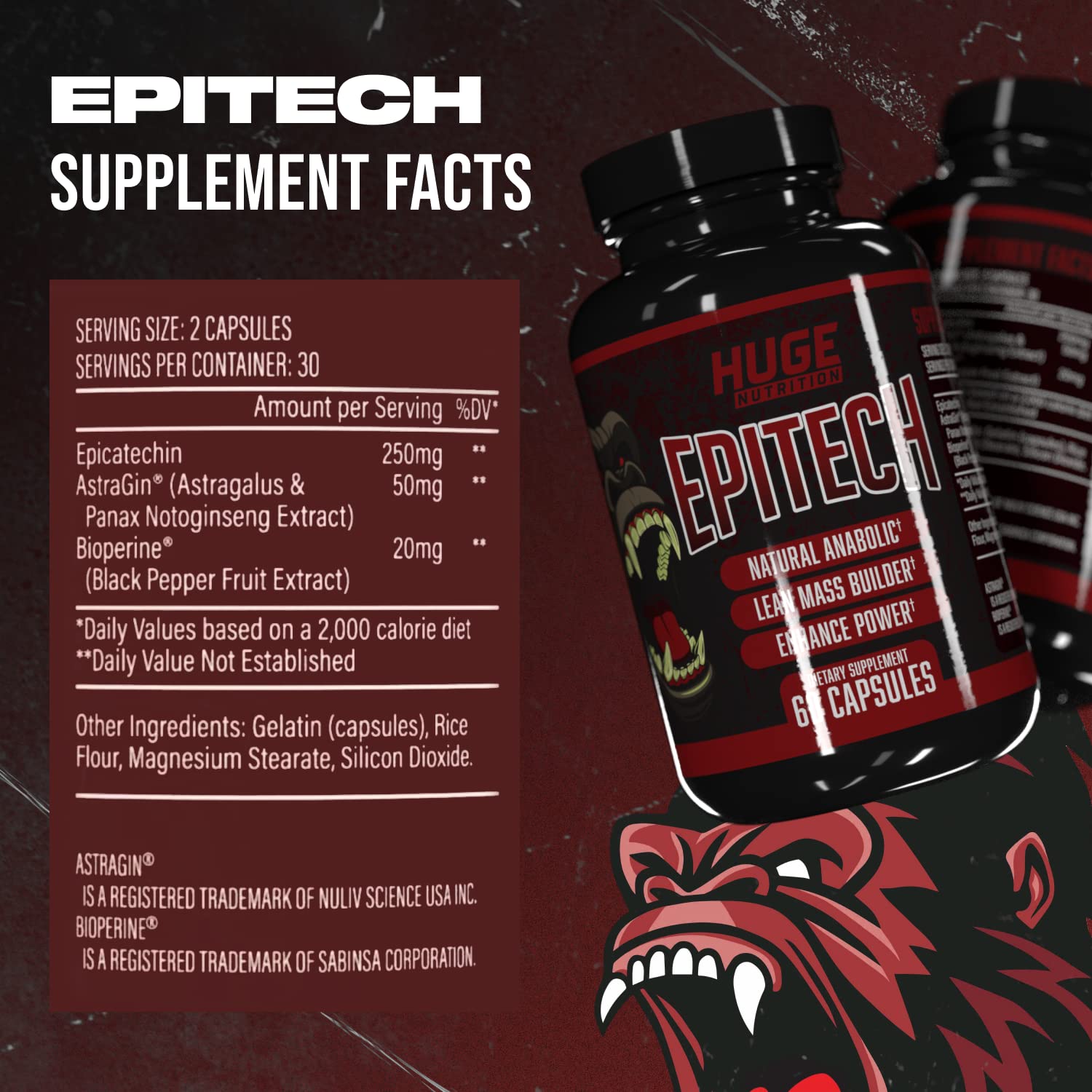 Huge Supplements, Epitech, Epicatechin Supplement, Increase Muscle Mass, Enhance Huge SupplementsAu supplements