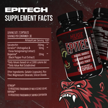Huge Supplements, Epitech, Epicatechin Supplement, Increase Muscle Mass, Enhance Huge SupplementsUS supplements