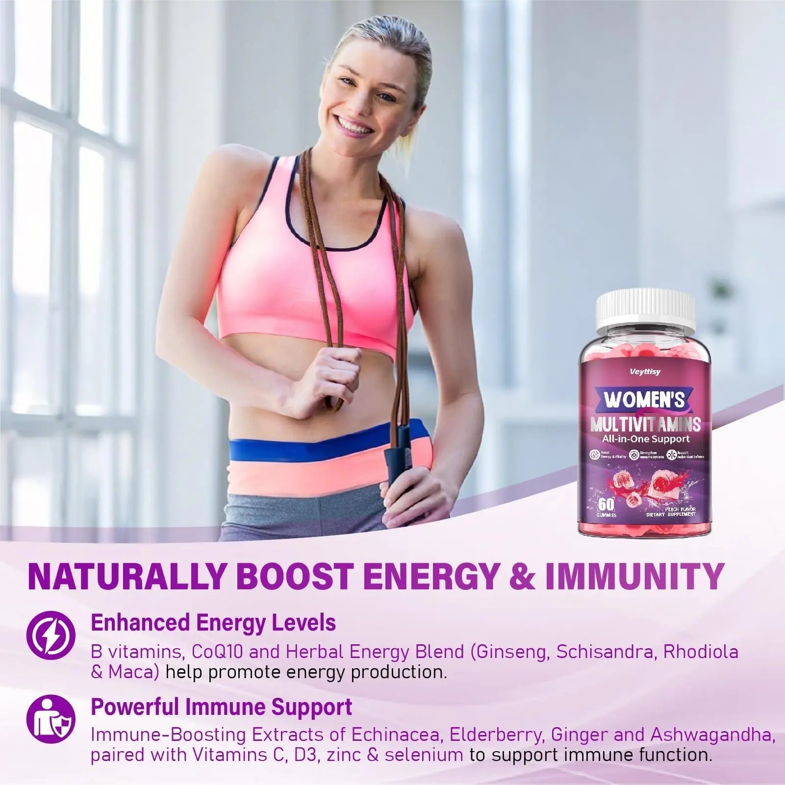 Veyttisy Methylated Multivitamin Gummy for Women - Womens Multivitamin Gummies with Vitamins A C D E, Methylated Folate, Biotin, B Complex VeyttisyAu supplements