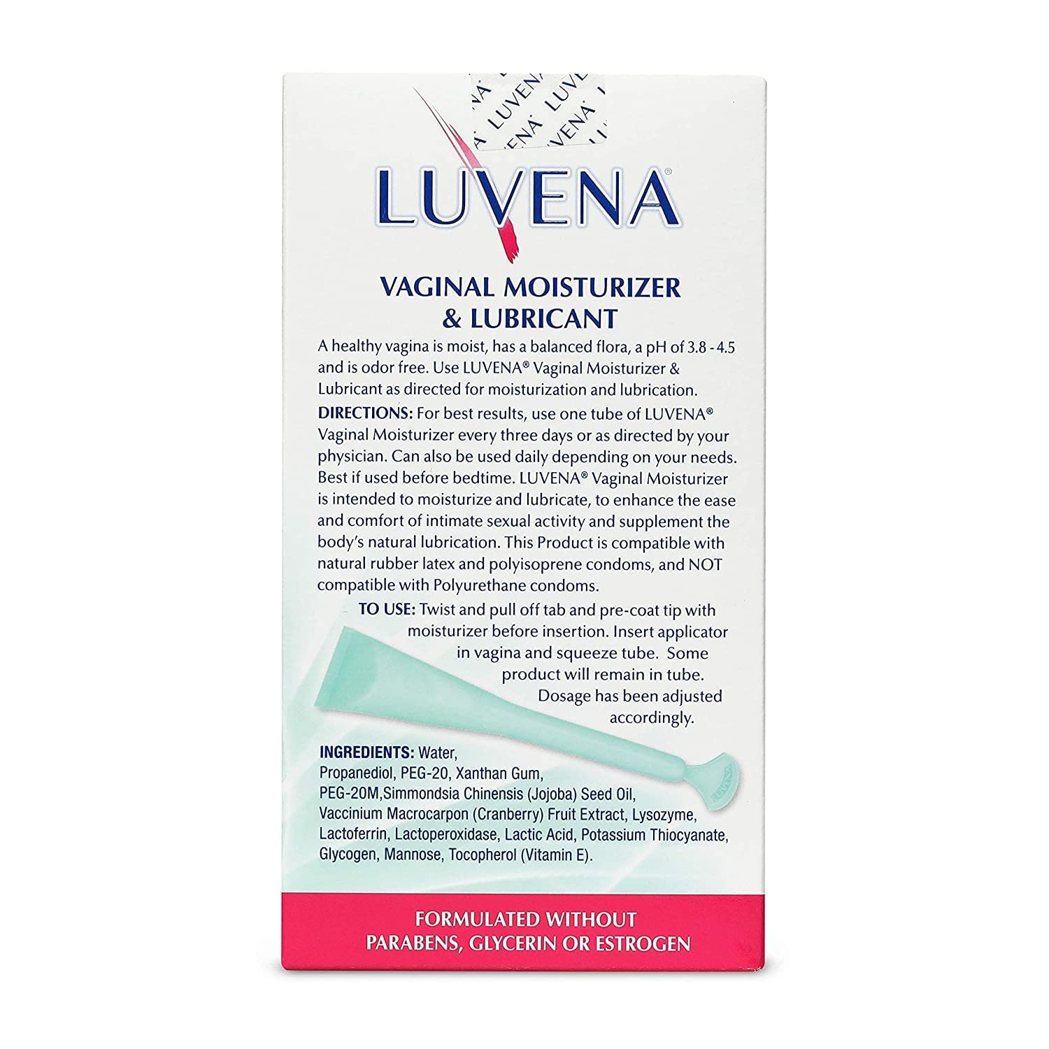 Luvena Moisturizer - Vaginal Moisturizer & Menopause Support for Women - Feminine Intimate LUVENAAu supplements