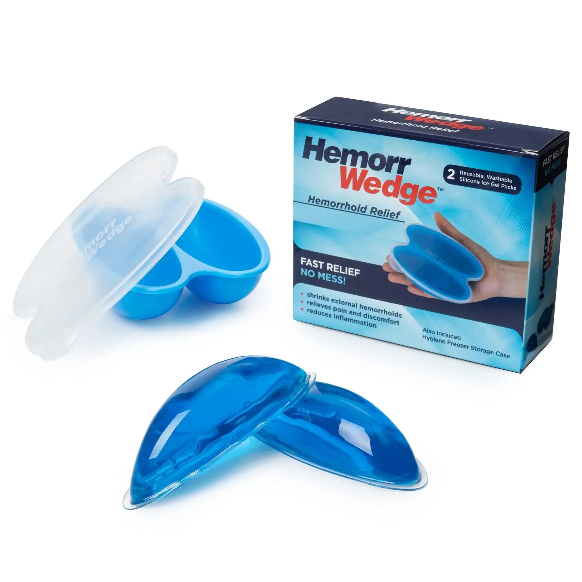 Hemorrwedge Hemorrhoid Ice Pack for Relief & Cooling Support – Twin Gel Pack with Hygienic Case – Reusable Cold Therapy for Hemorrhoids, Swelling, Postpartum & Discomfort – Water-Based Gel HemorrwedgeAu supplements